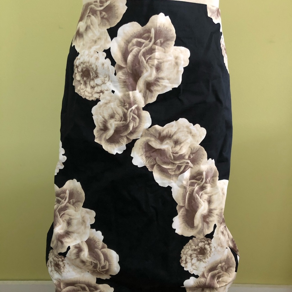 New York and Company Floral Midi Skirt